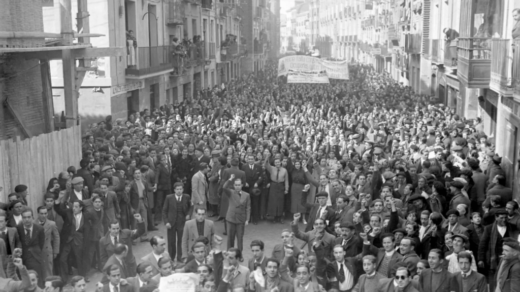 Día de los trabajadores, 1º de mayo en Zaragoza durante la II República