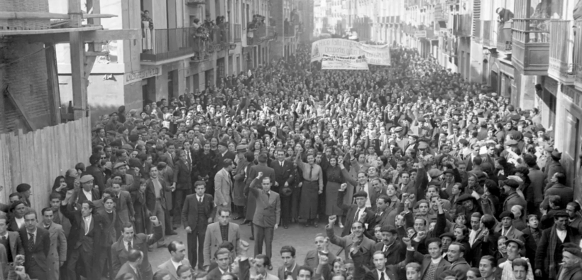 Día de los trabajadores, 1º de mayo en Zaragoza durante la II República