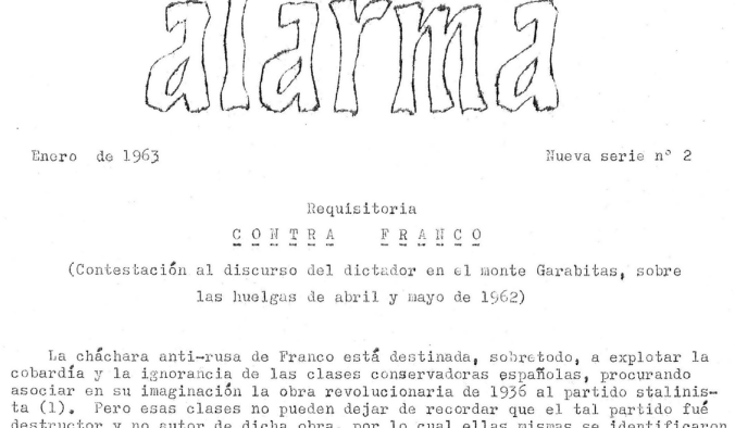 Boletín Alarma 2 serie 2, enero 1963, FOR