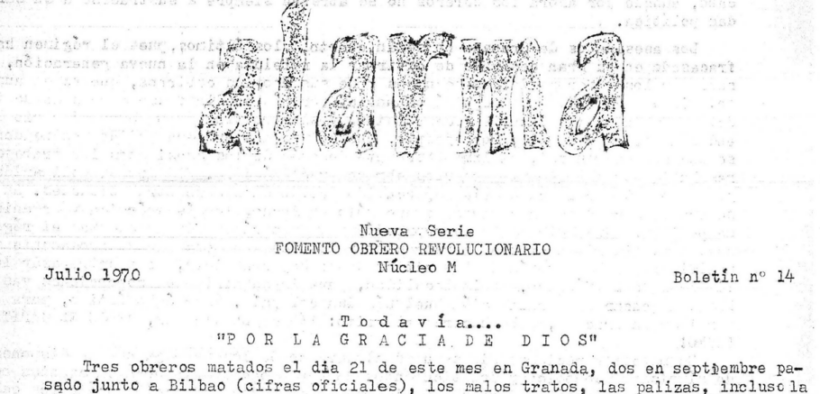 Alarma nº 14 julio 1970
